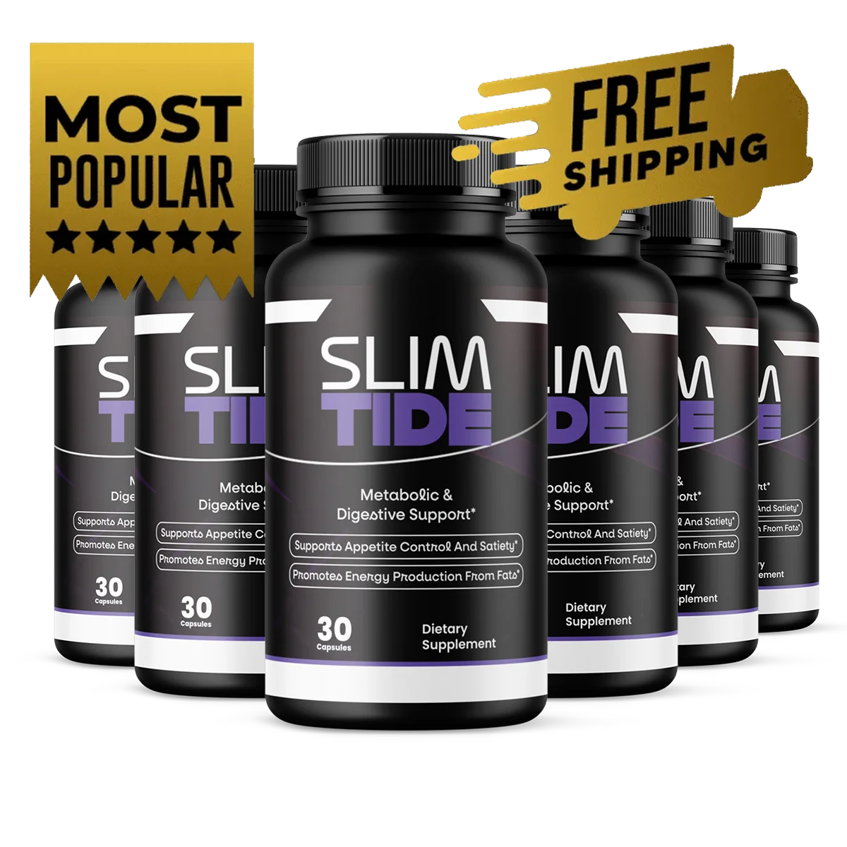 SlimTide 6-bottle pack, 180-day supply, free US shipping